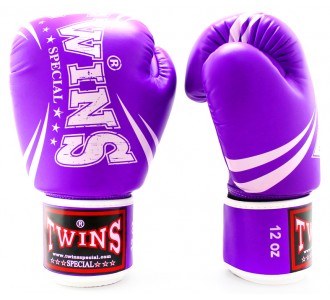Боксерские перчатки Twins Special с рисунком (FBGVS3-TW6 purple)
